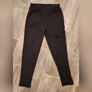 Distressed Black Leggings, Adult size medium